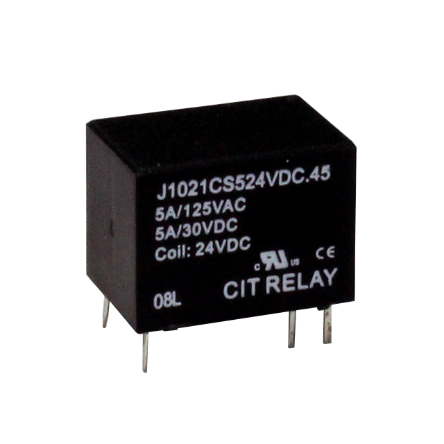 J1021CS524VDC.45 CIT Relay and Switch  Power Relays Over 2 Amps
